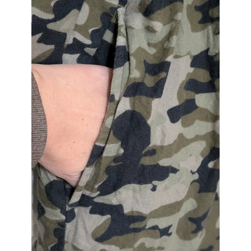 Magellan Classic Camouflage Sherpa Lined Flannel Shirt Jacket Men's Size M